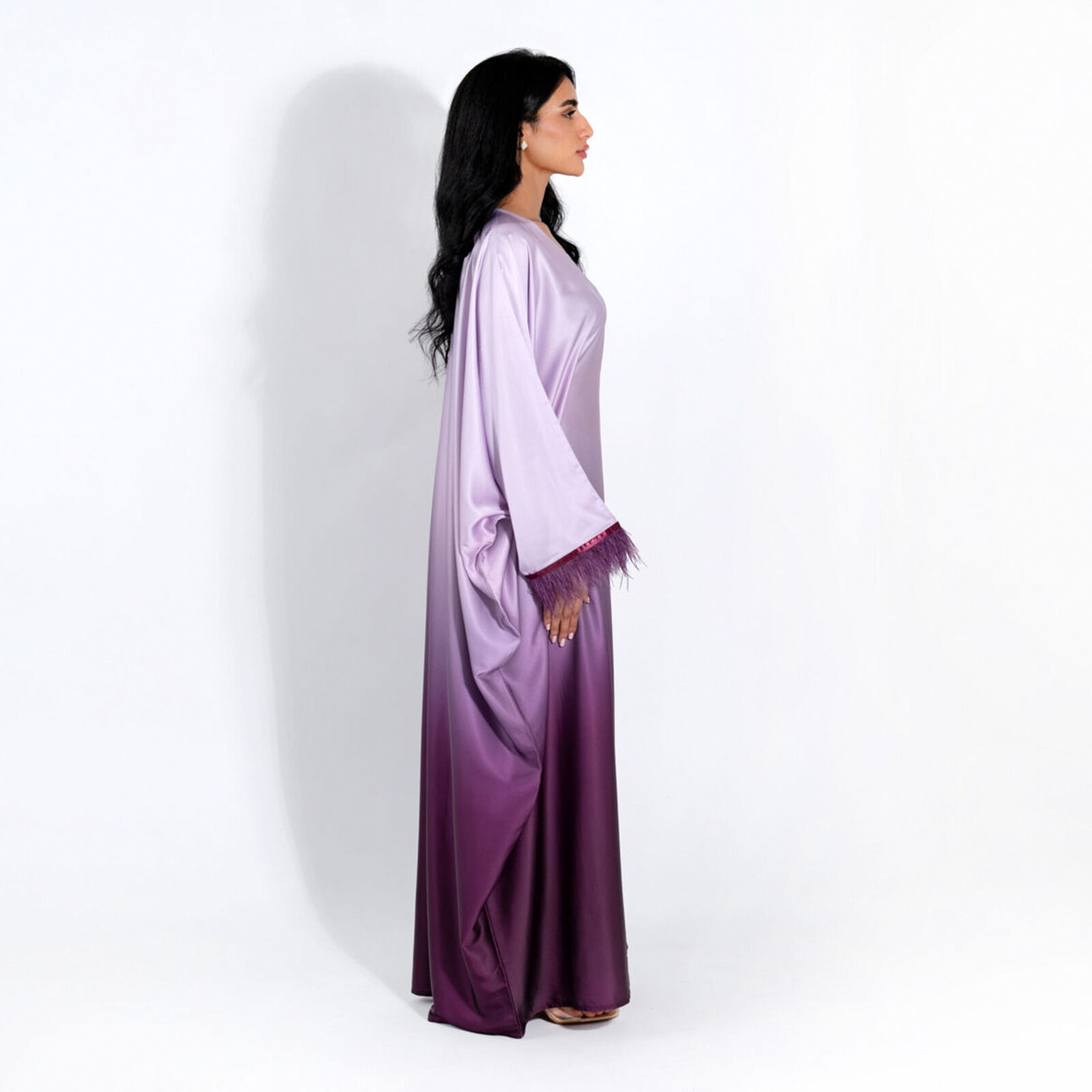Batwing Sleeve Kaftan Women Evening Long Dress Abaya Muslim Robe Dubai Gown Prom - Picture 50 of 60