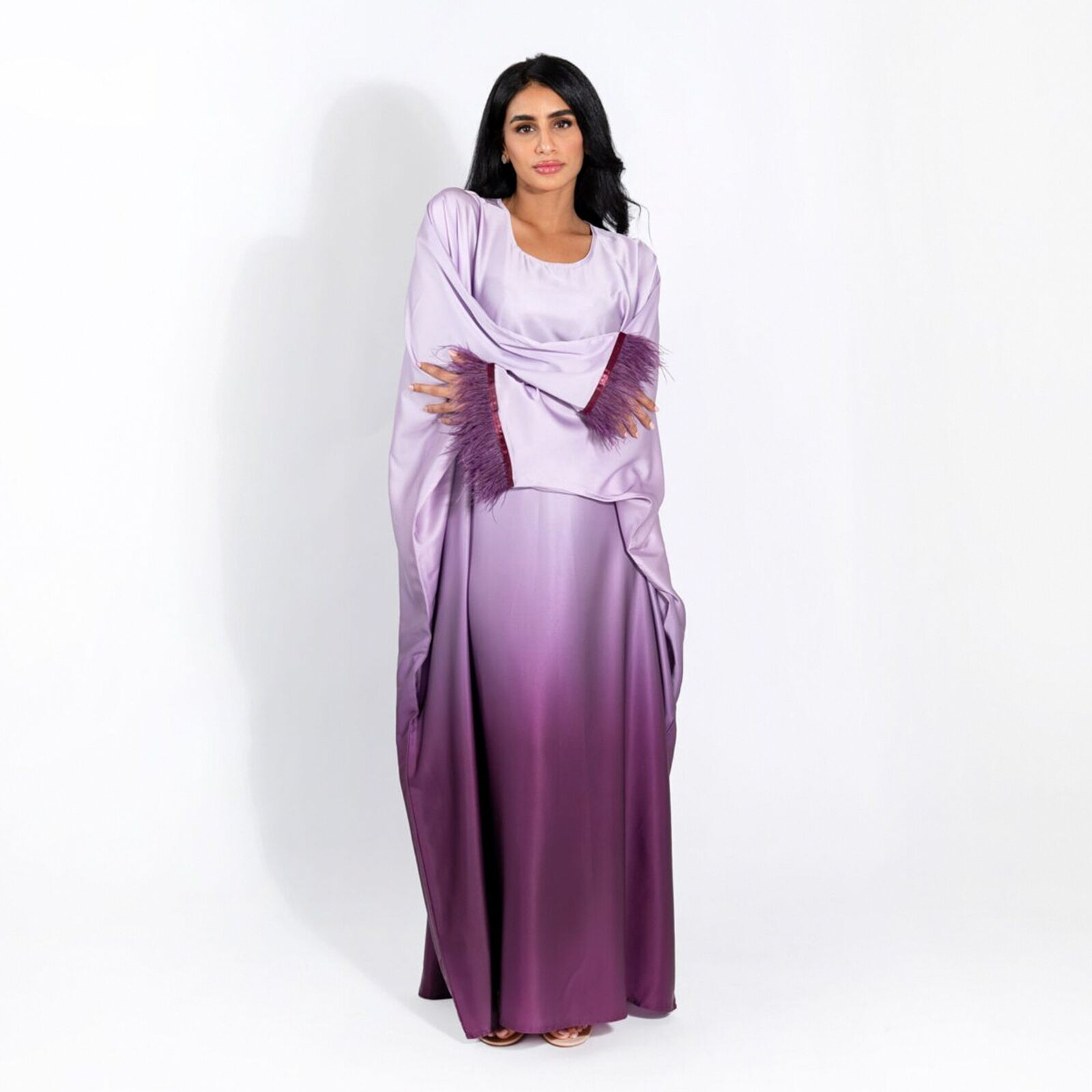 Batwing Sleeve Kaftan Women Evening Long Dress Abaya Muslim Robe Dubai Gown Prom - Picture 52 of 60