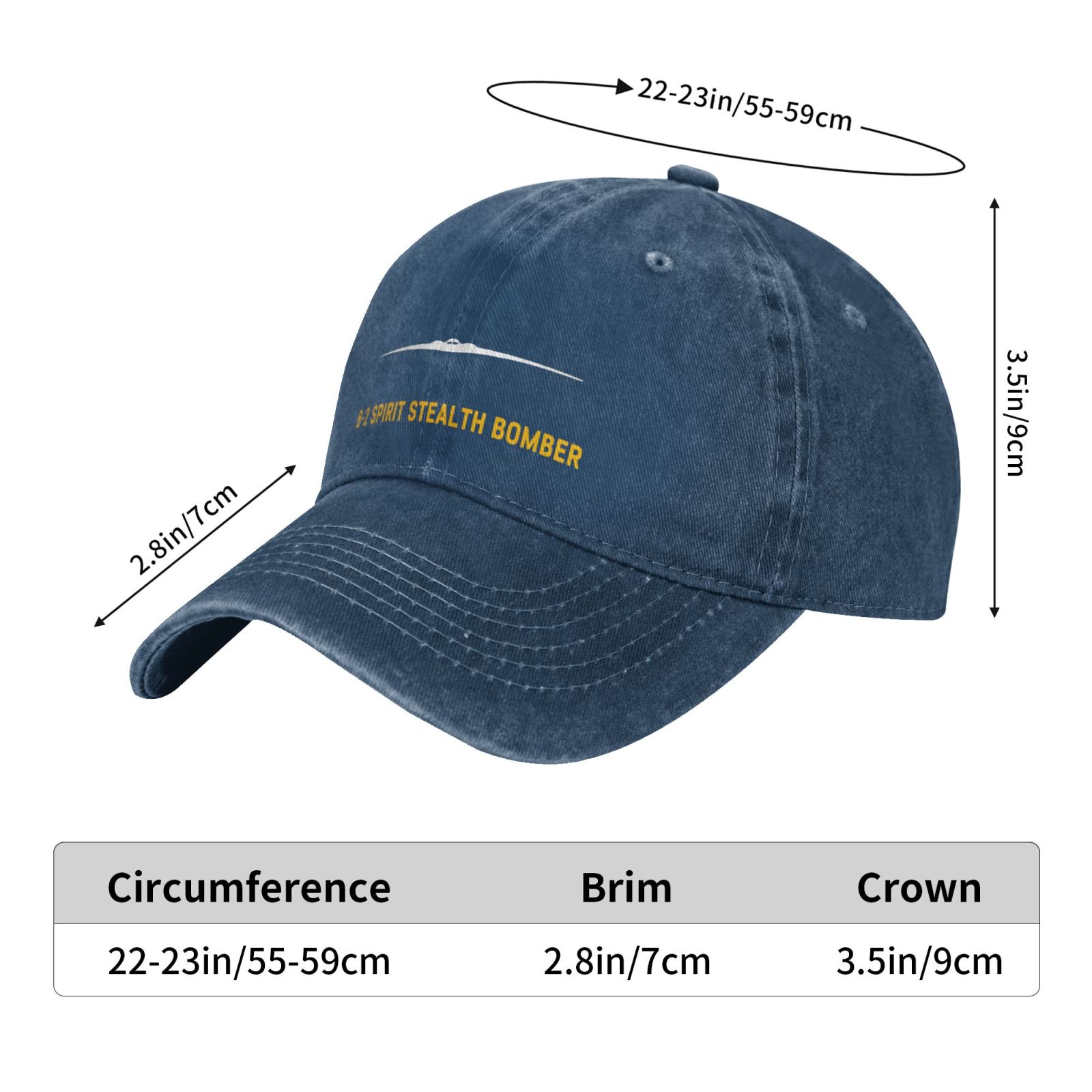 B-2 Spirit Stealth Bomber Veterans Men Baseball Cap