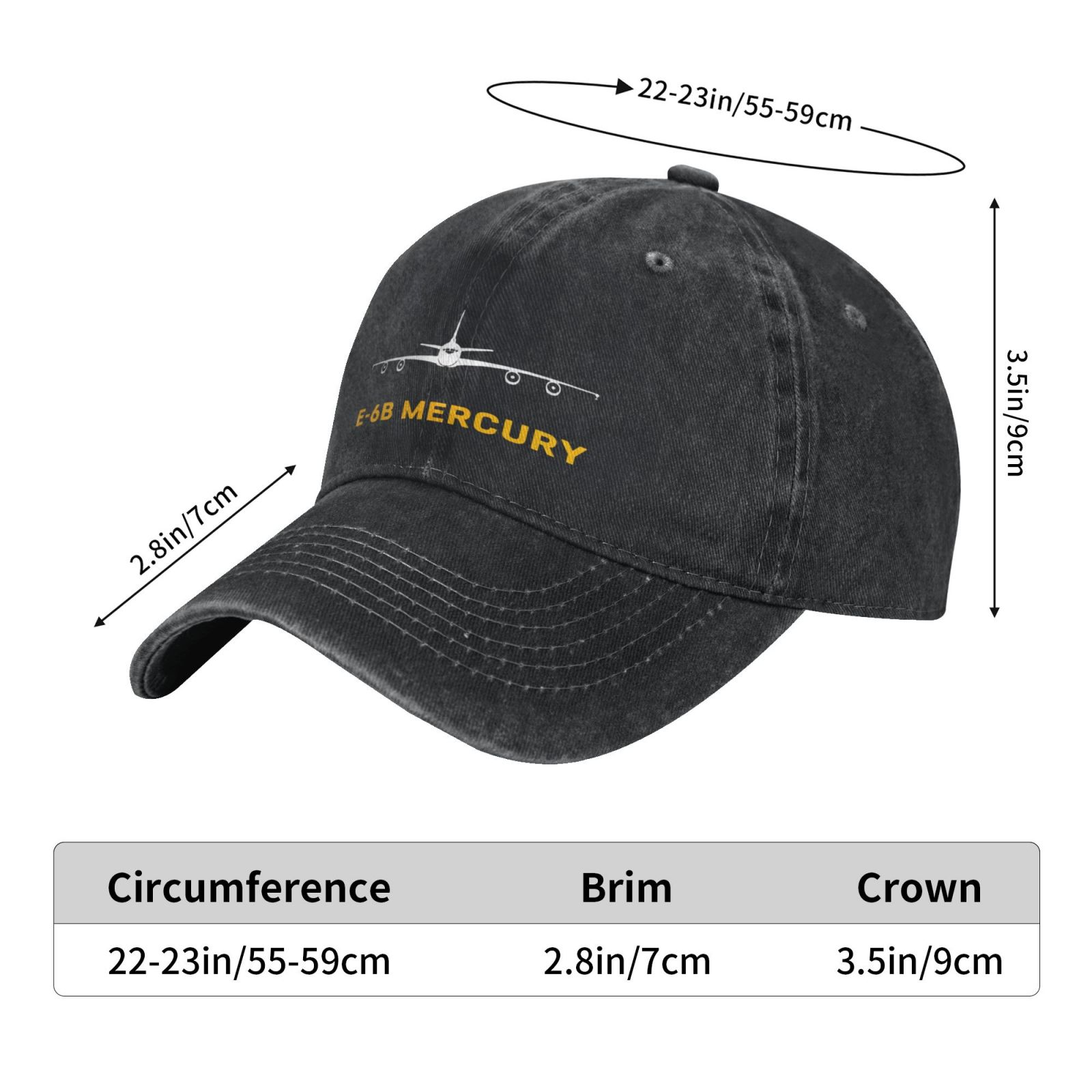 E-6B Mercury Veterans Men Baseball Cap Adjustable Sport Dad Hat