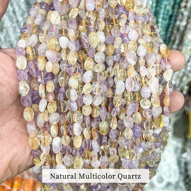 Natural Aventurine Tiger Eye Irregular Bead Loose Spacer For Jewelry Making - Imagen 42 de 44