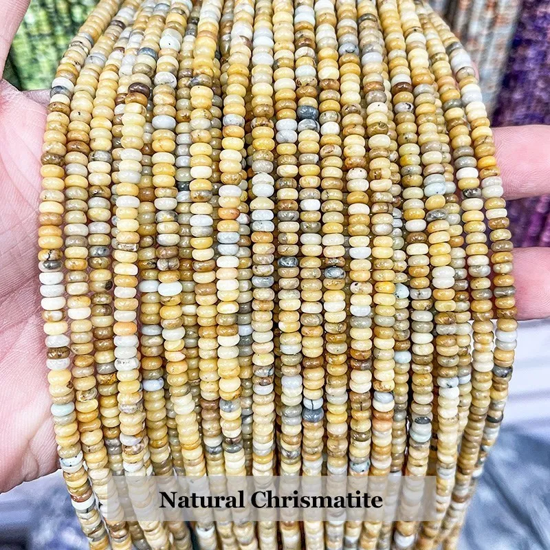 4 mm Naturstein Türkis Jaspis Abakus Lose Zwischenring Perlen für Schmuckherstellung - Bild 26 von 34