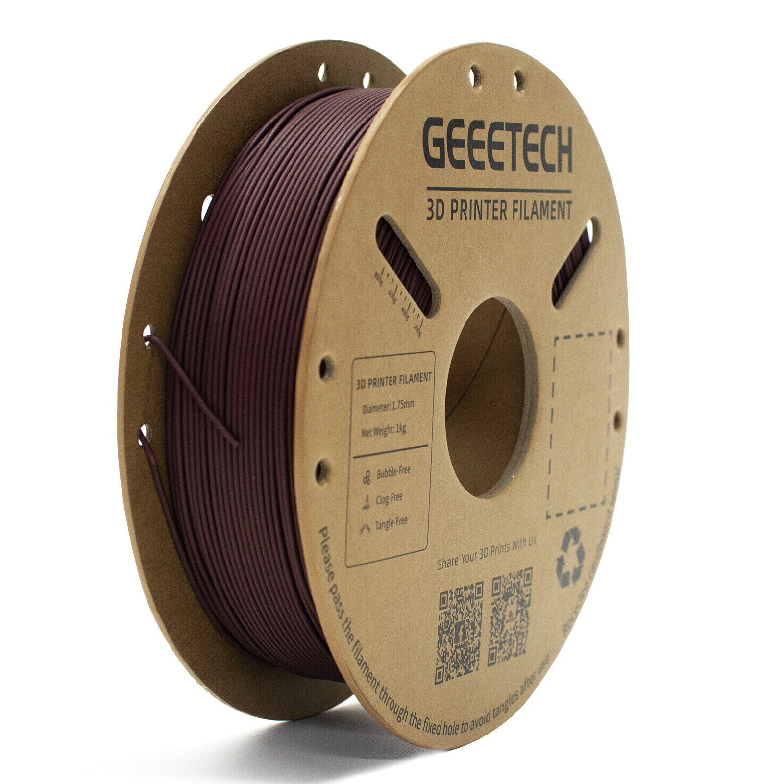 GEEETECH 3D Printer Filament Carbon Fiber PLA Environmentally friendly 1kg1.75mm - Imagen 10 de 13