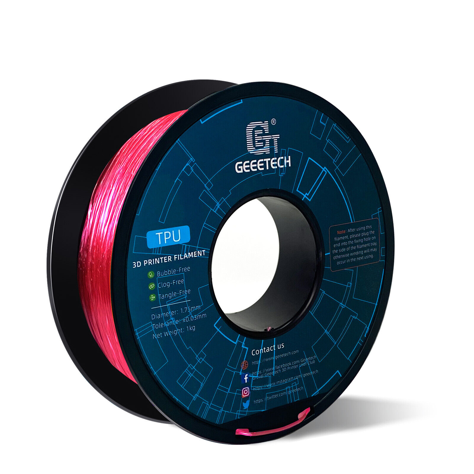 【Buy 3 Get 1 Free,Add 4】GEEETECH 3D Printer Filament TPU/ABS+/PETG/PLA 1kg1.75mm - Picture 153 of 173