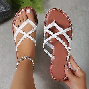 Sexy Women Slippers Slip On Summer Flip Flops Sandals Slides Flat Slip On Beach - Picture 13 of 13