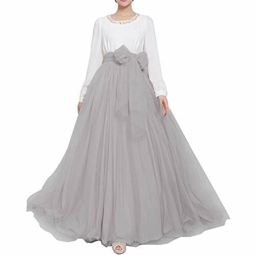 Women Long Maxi Tulle Skirt Floor Length for Wedding Party Evening Puffy Skirts - Picture 13 of 19