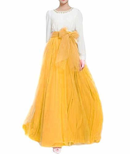 Women Long Maxi Tulle Skirt Floor Length for Wedding Party Evening Puffy Skirts - Picture 15 of 19