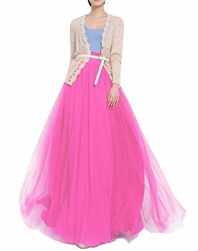 Women Long Maxi Tulle Skirt Floor Length for Wedding Party Evening Puffy Skirts - Picture 16 of 19