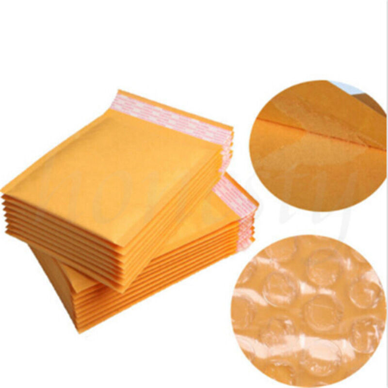Kraft Bubble Mailers Padded Envelope Shipping Bags Seal Any Size 5pcs