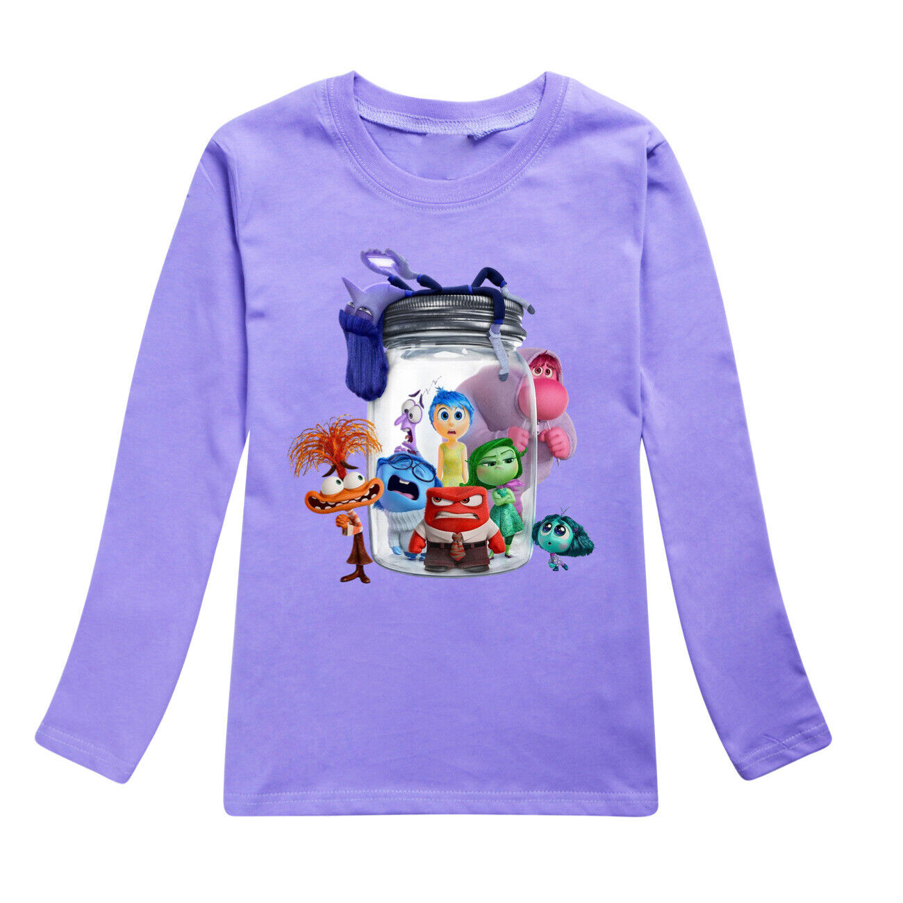 Kids Boys Girls Inside Out2 Long Sleeve T-shirt Casual Cotton Tshirt Tops 2-14Y - Picture 28 of 49