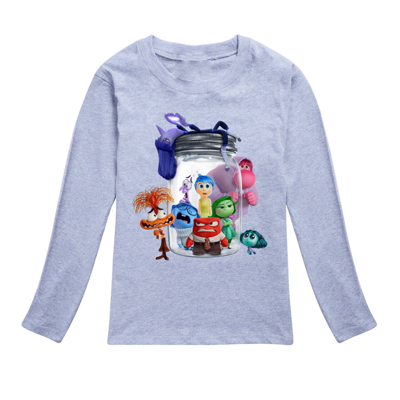 Kids Boys Girls Inside Out2 Long Sleeve T-shirt Casual Cotton Tshirt Tops 2-14Y - Picture 29 of 49