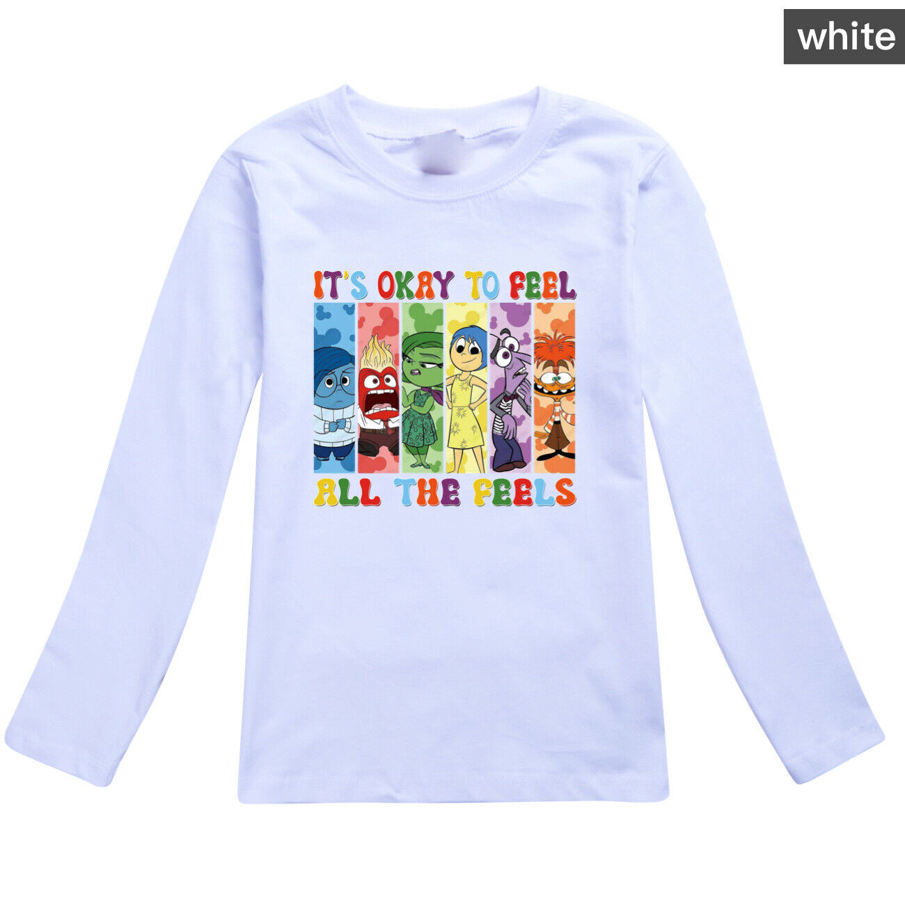Kids Boys Girls Inside Out2 Long Sleeve T-shirt Casual Cotton Tshirt Tops 2-14Y - Picture 37 of 49