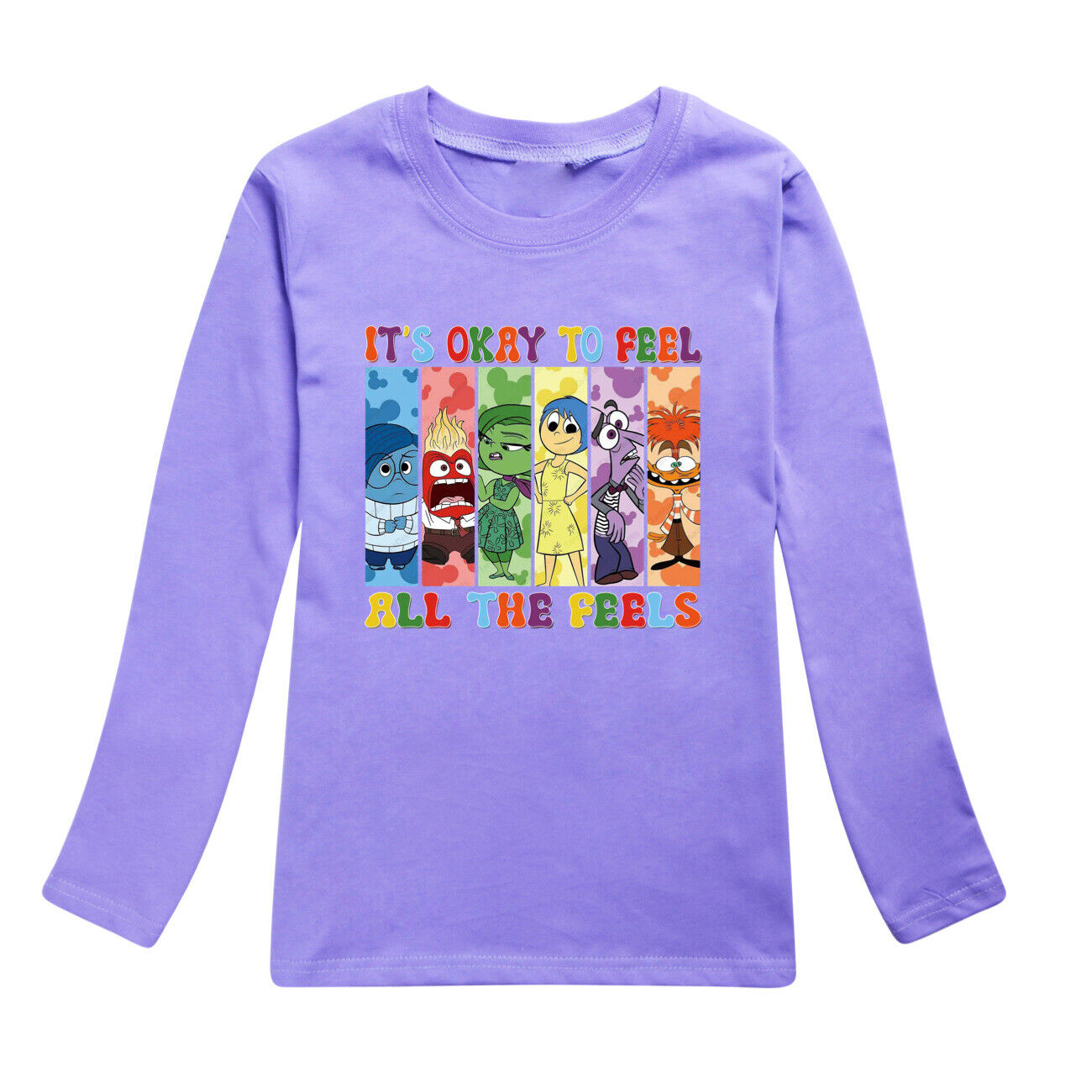 Kids Boys Girls Inside Out2 Long Sleeve T-shirt Casual Cotton Tshirt Tops 2-14Y - Picture 40 of 49