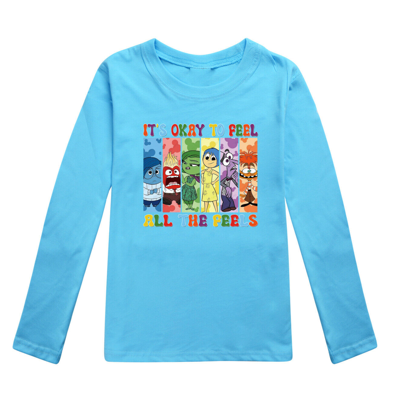 Kids Boys Girls Inside Out2 Long Sleeve T-shirt Casual Cotton Tshirt Tops 2-14Y - Picture 44 of 49