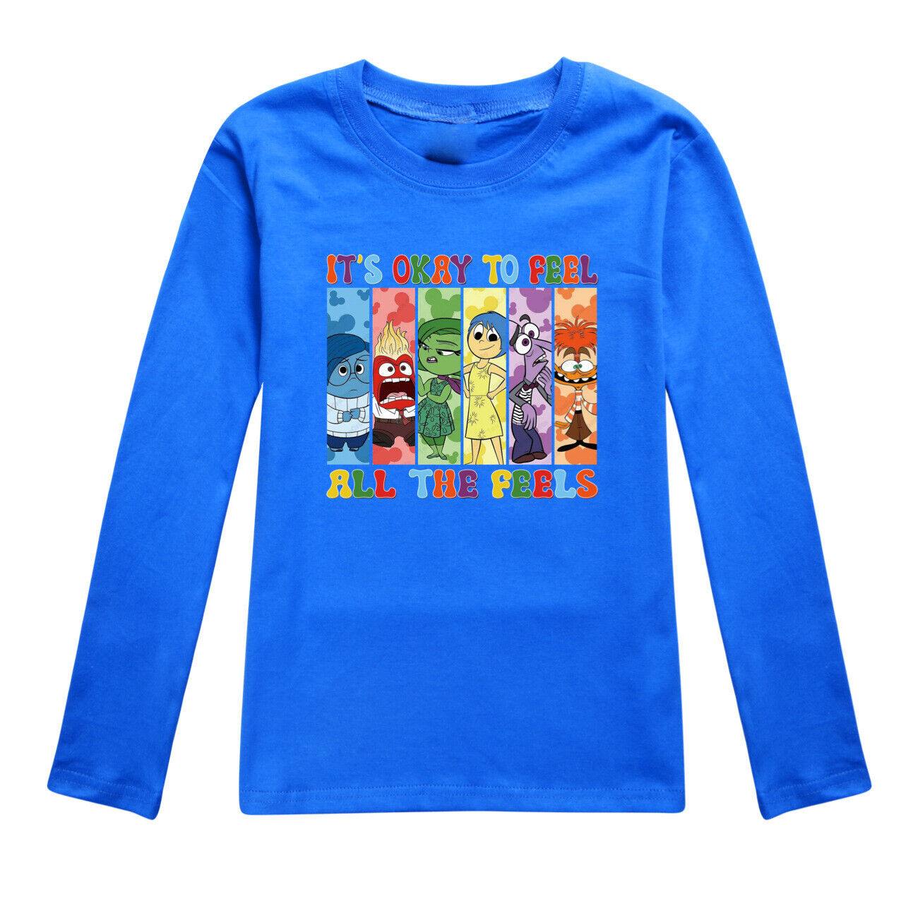 Kids Boys Girls Inside Out2 Long Sleeve T-shirt Casual Cotton Tshirt Tops 2-14Y - Picture 45 of 49