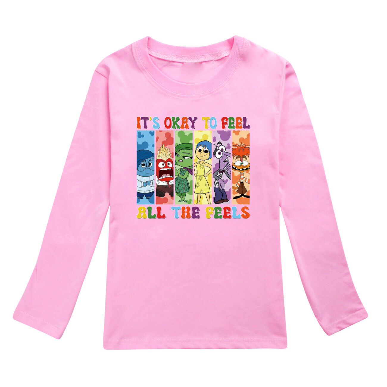 Kids Boys Girls Inside Out2 Long Sleeve T-shirt Casual Cotton Tshirt Tops 2-14Y - Picture 46 of 49