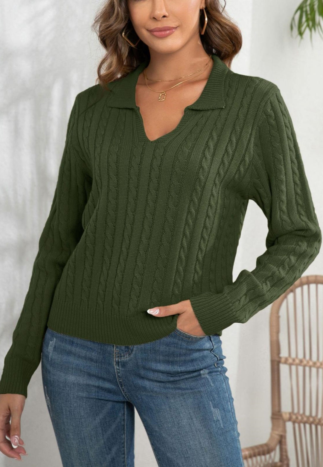 Cable Knit Classic Sweater - Picture 16 of 18