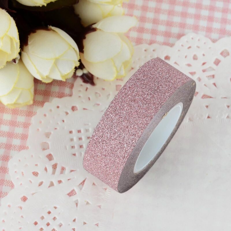 1pcs Masking Tape Sticker DIY Self Adhesive Glitter Craft Decor 10m x 15mm - Picture 13 of 14