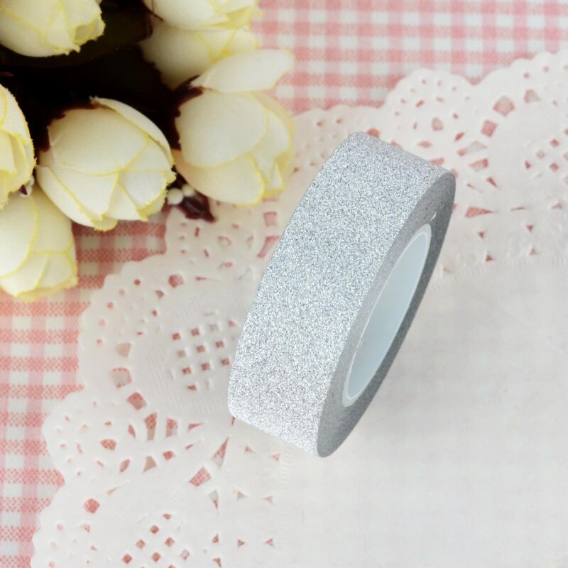 1pcs Masking Tape Sticker DIY Self Adhesive Glitter Craft Decor 10m x 15mm - Picture 14 of 14