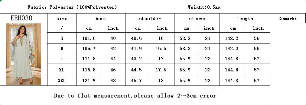 Women Muslim Abaya Maxi Dress Evening Kaftan Long Robe Floral Printed Arab Gown - Picture 298 of 406