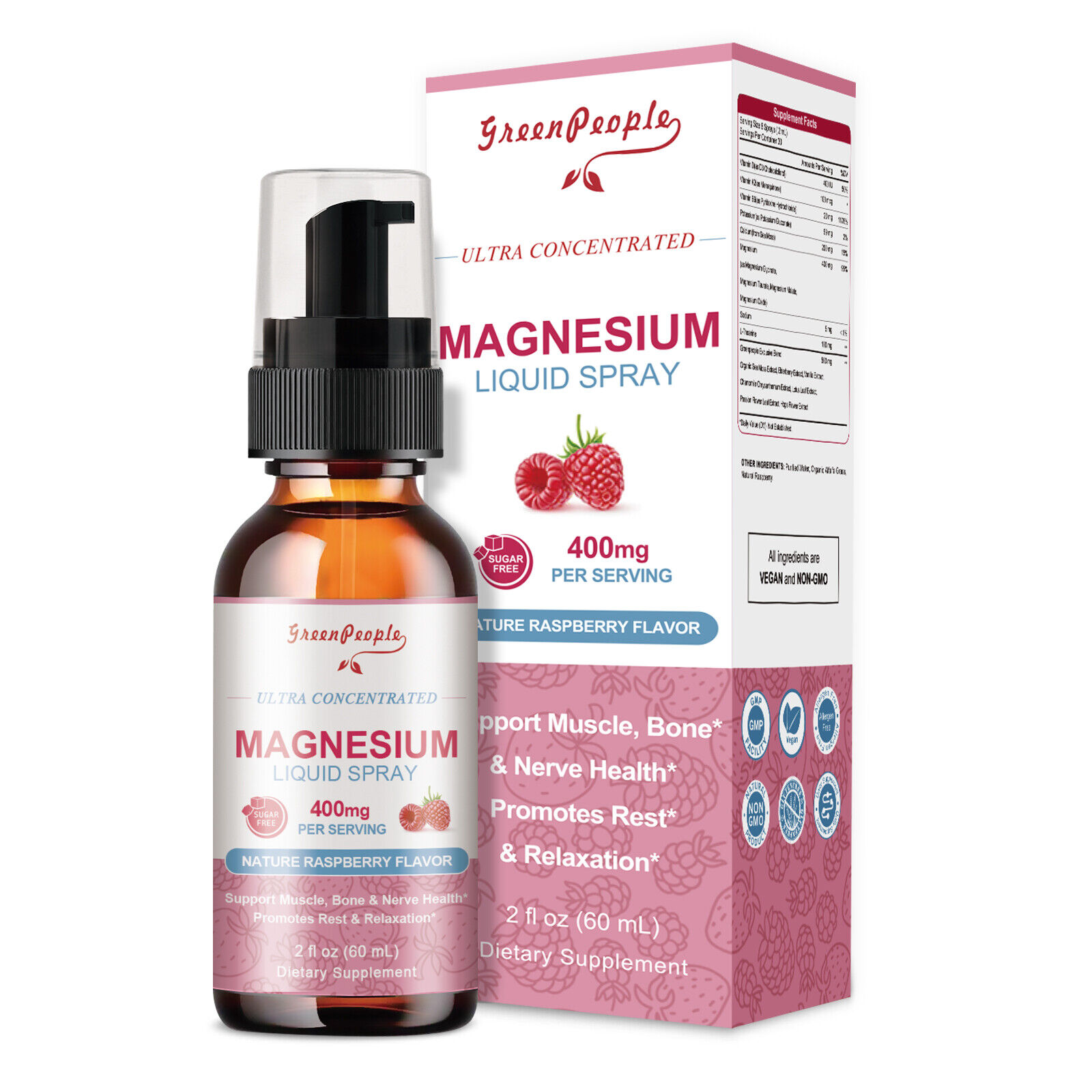 400mg Magnesium Liquid Spray Support Muscle Joint Pain Relief Sleep 2 fl oz - Picture 10 of 11