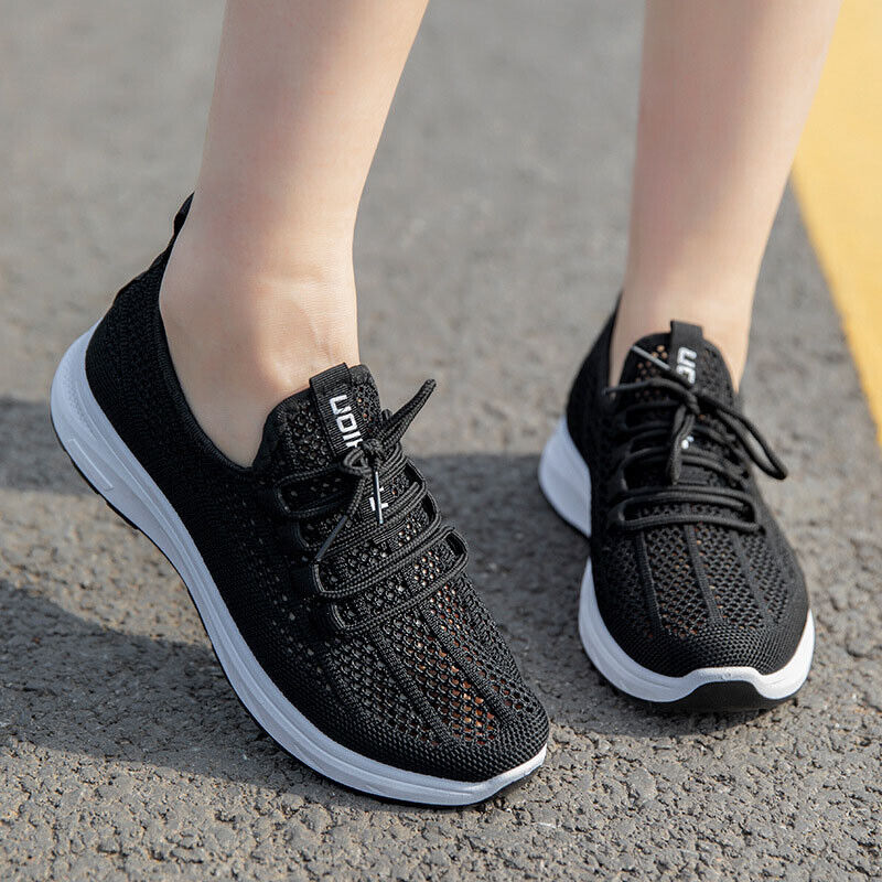 Mujeres Trabajo Mujeres Antideslizantes Ligeros Mocasines Zapatos para Correr Puntera Redonda Entrenadores - Imagen 11 de 15
