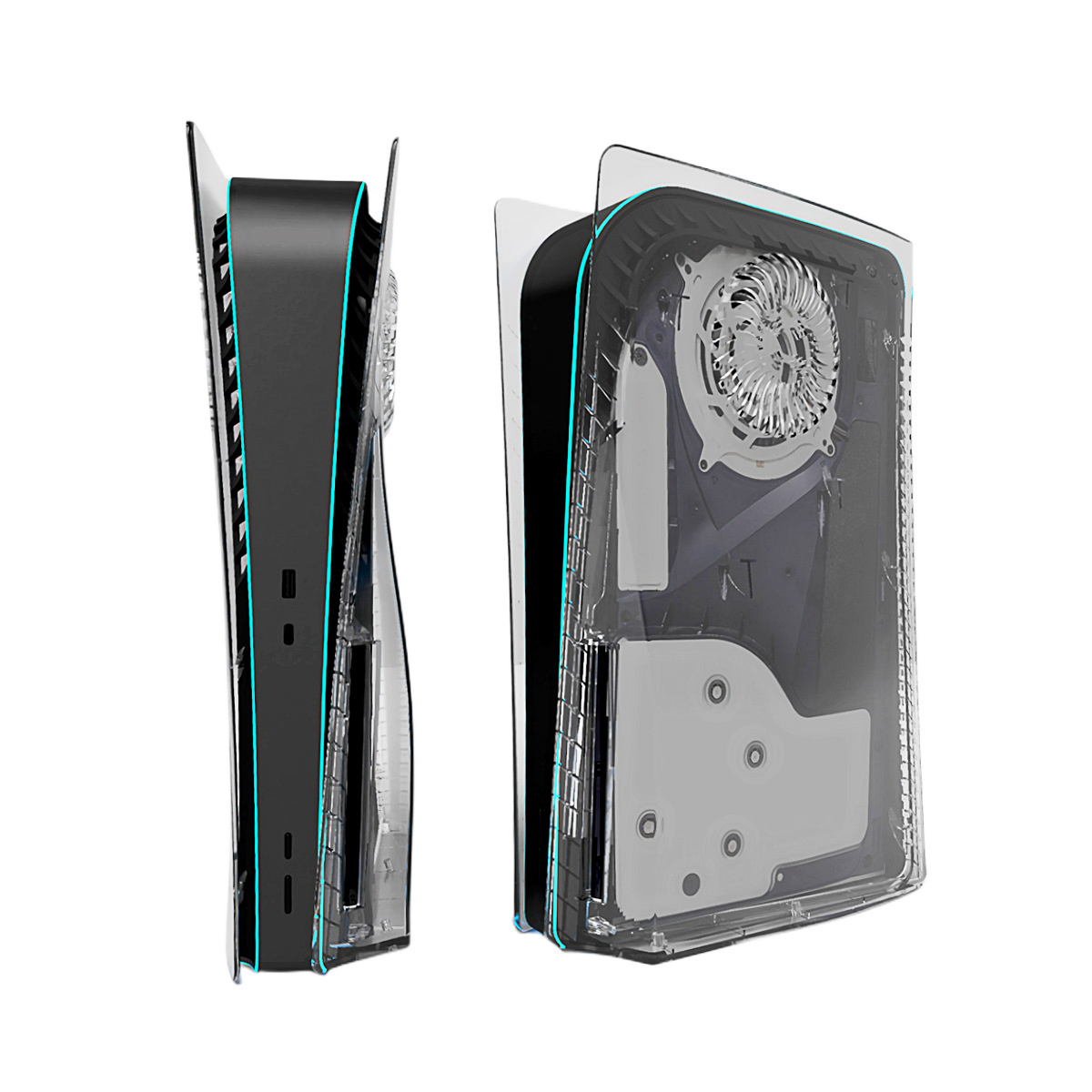 Cooling Vent Transparent Plate ABS Protective Faceplate for PS5 Disc Edition - Picture 9 of 13