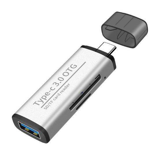 Téléphone portable multifonctionnel PC type-C USB3.0 haute vitesse TF carte SD lecteur de carte OTG - Photo 9 sur 9