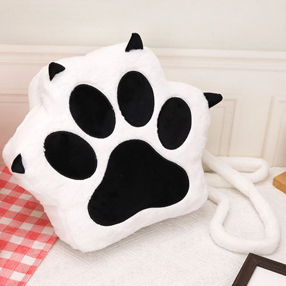 Cute Cat Paw Plush Backpack with Adjustable Straps Kawaii Bag with Zipper JK Gir - Picture 20 of 20