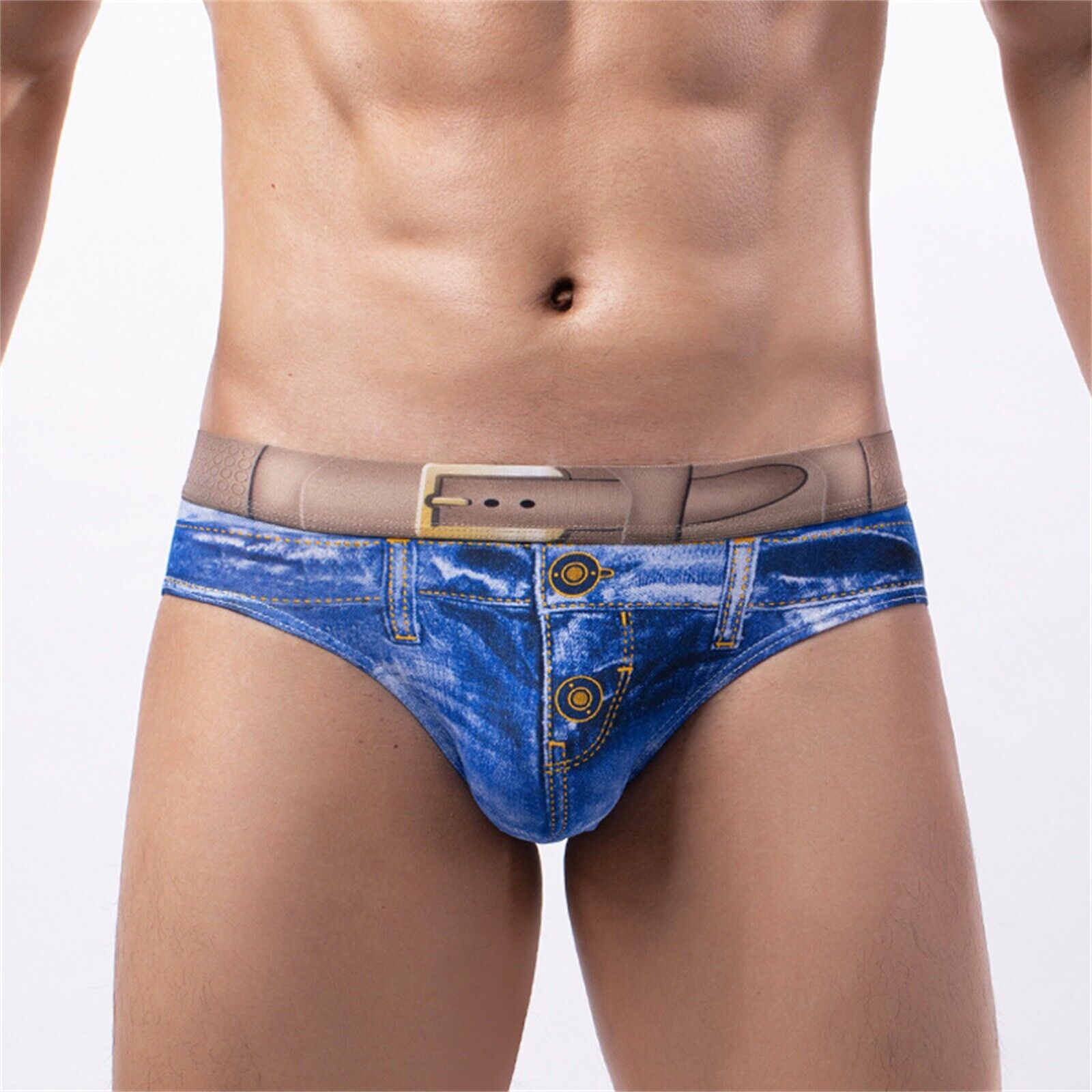Hombres Ropa Interior Cintura Baja U Convexo Sexy Calzoncillos Transpirables Bragas - Imagen 14 de 14