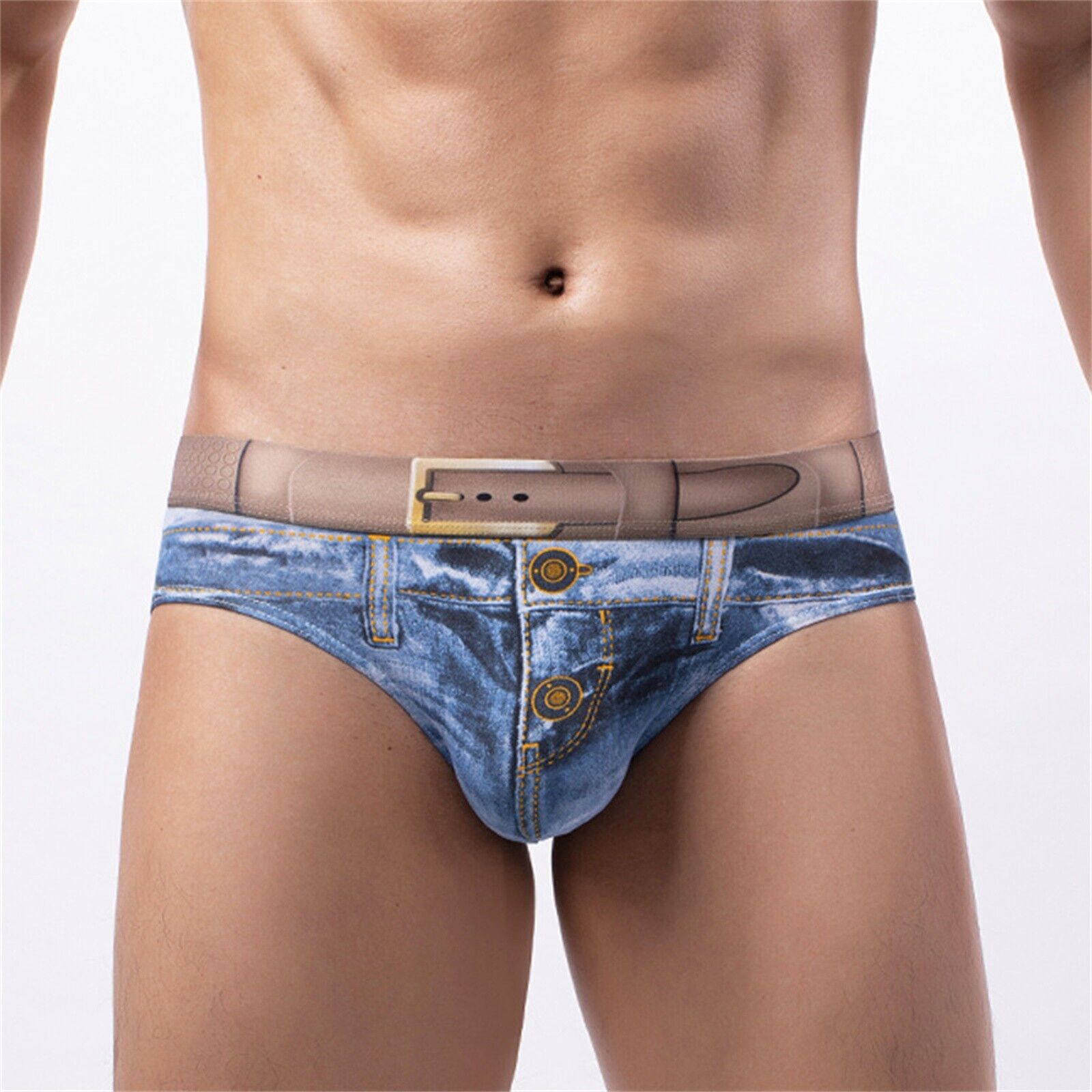 Hombres Ropa Interior Cintura Baja U Convexo Sexy Calzoncillos Transpirables Bragas - Imagen 13 de 14