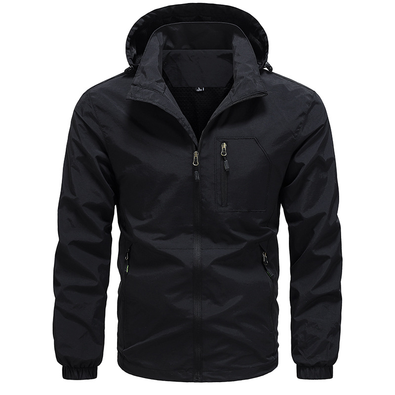 Men's Thin Style Hiking Jacket Quick-dry Windbreaker Outdoor Sports Outwear Coat - Picture 20 of 22