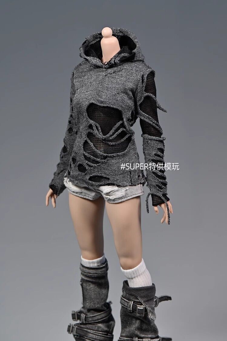 1/6 Undercut T-shirt Tops Clothes Model Fit 12" Female PH TBL Action Figure Body