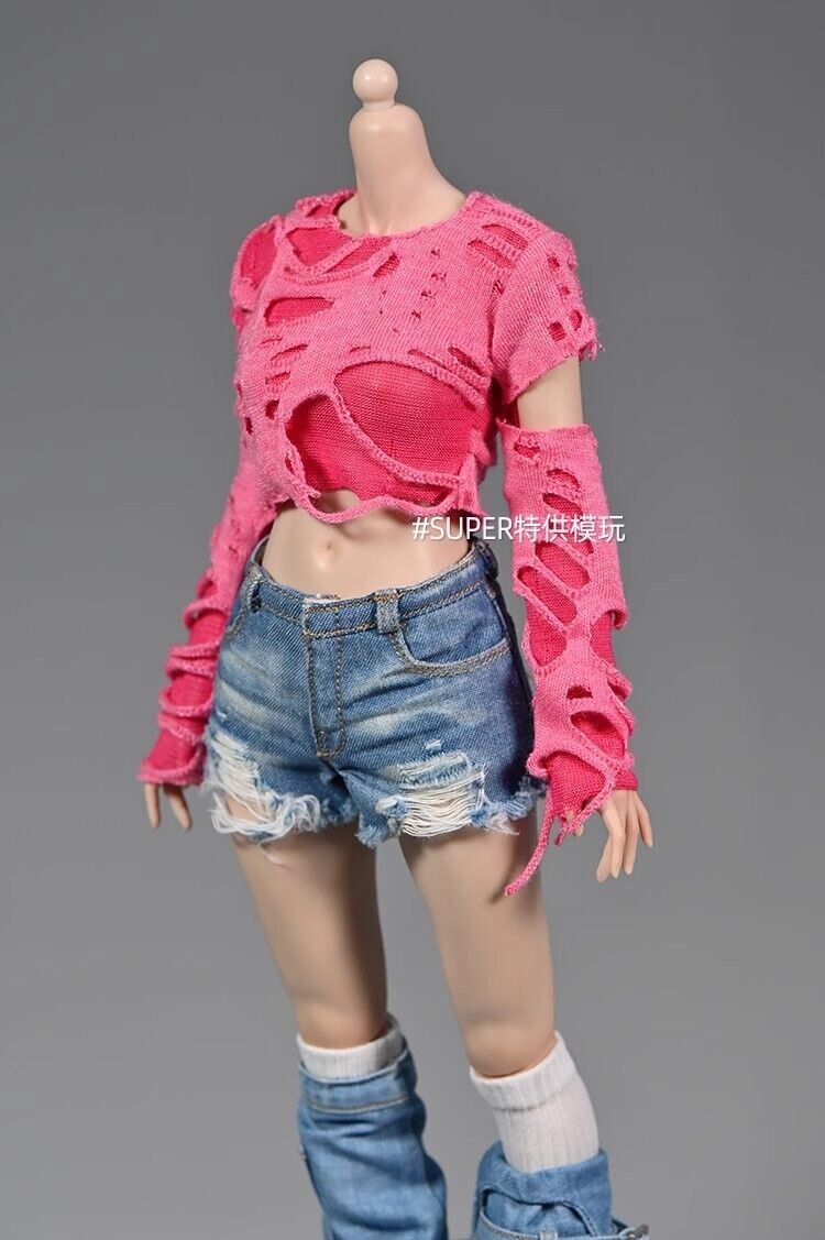 1/6 Undercut T-shirt Tops Clothes Model Fit 12" Female PH TBL Action Figure Body