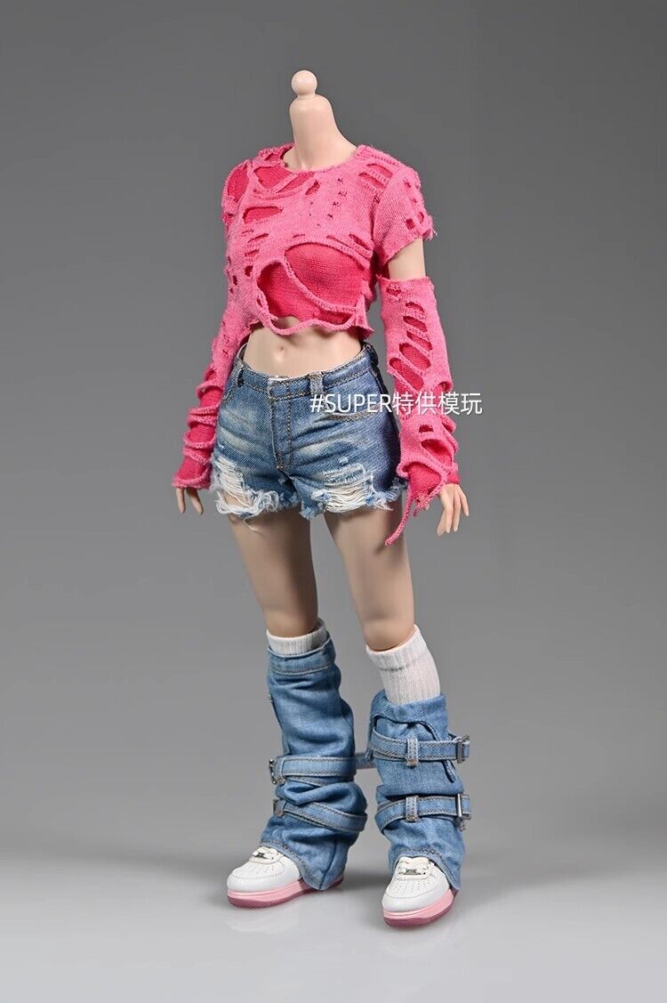 1/6 Undercut T-shirt Tops Clothes Model Fit 12" Female PH TBL Action Figure Body