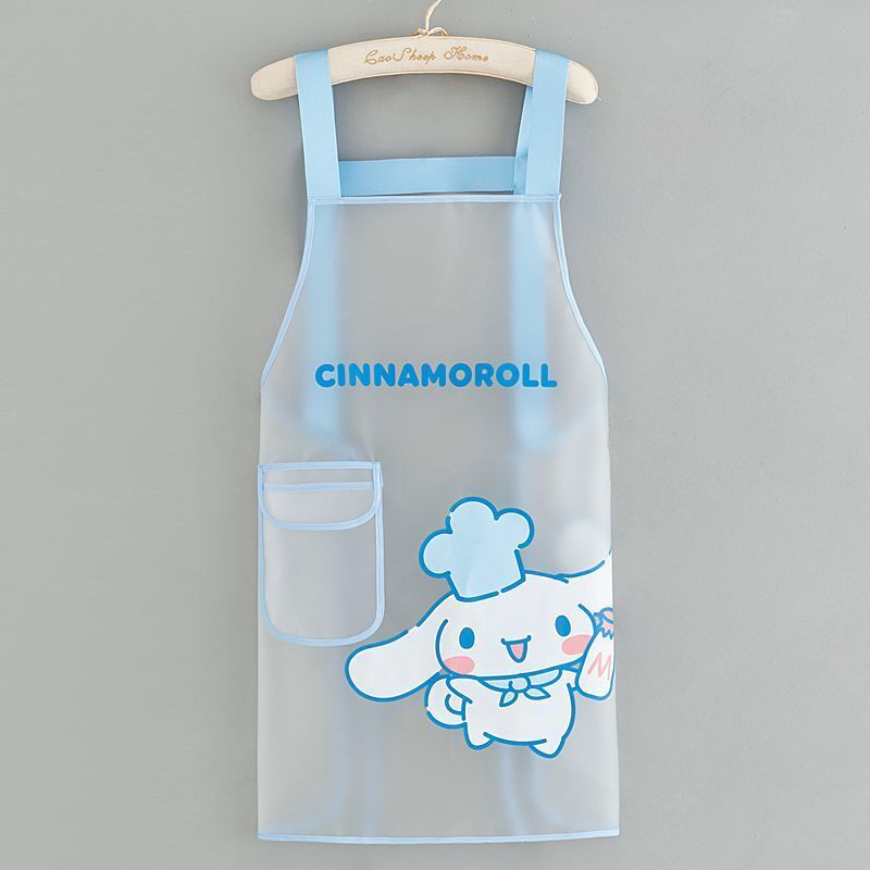 Transparent waterproof apron for household kitchen, waterproof and oil resistant - Picture 8 of 9