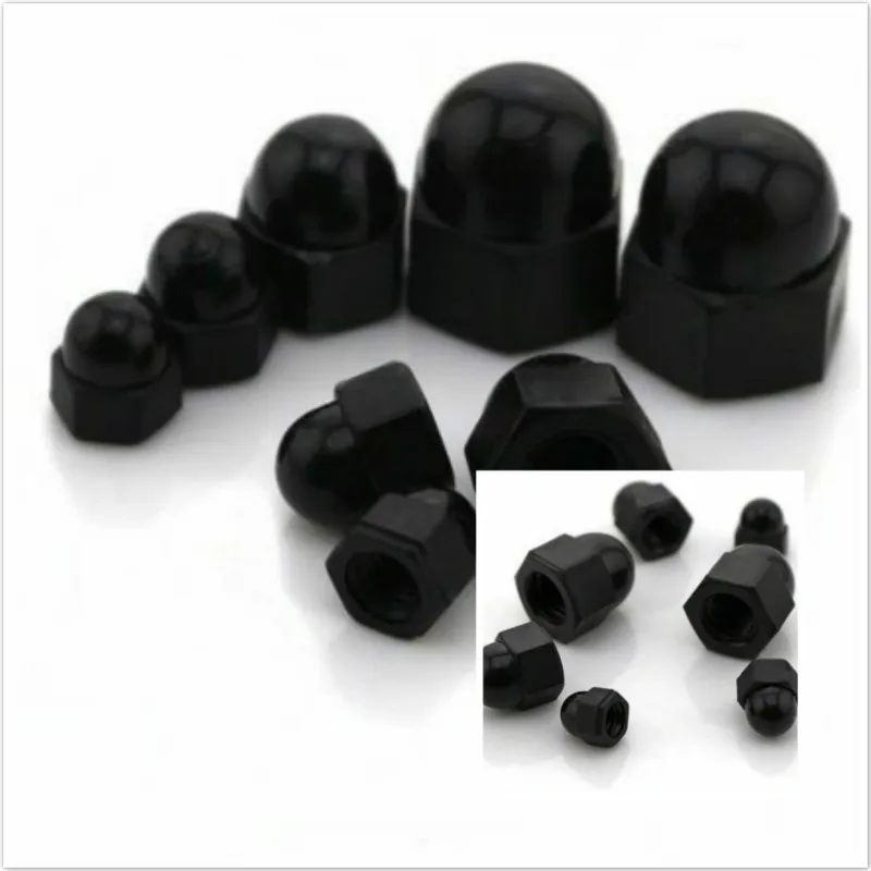 Plastic Nylon Dome Nut Cap Bolt Safety Cover Black White M3 M4 M5 M6 M8 M10 M12 - Picture 14 of 19