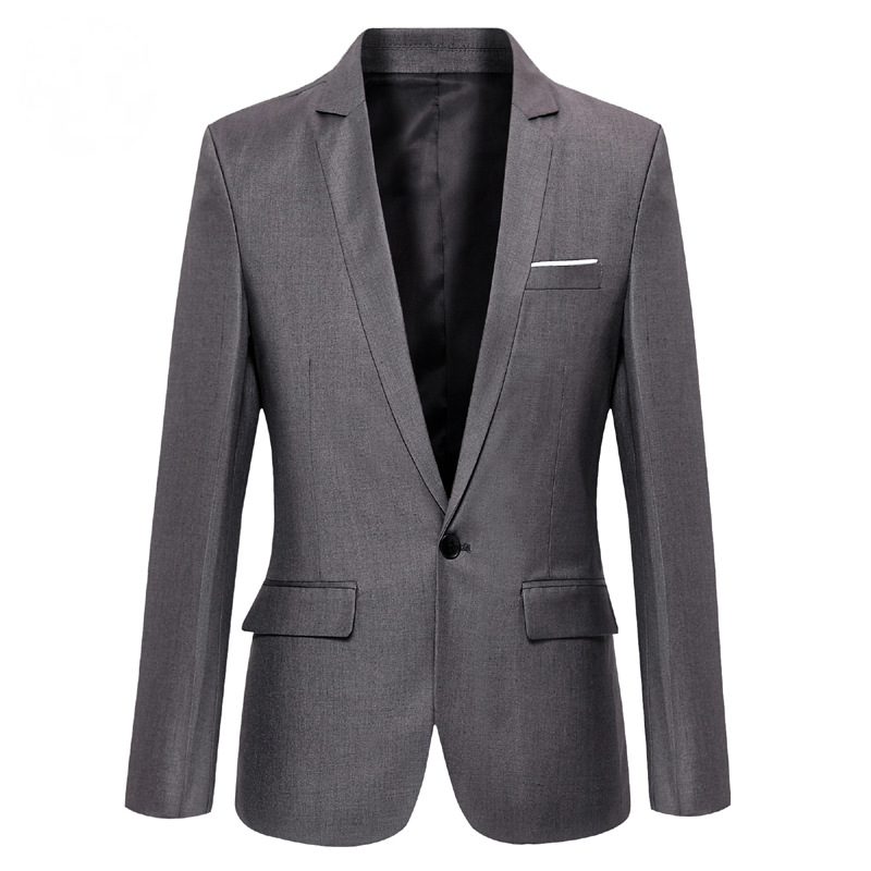 Men's Formal Work Blazer Jacket Business Casual Button Slim Fit Suit Coat Tops ! - Picture 12 of 14