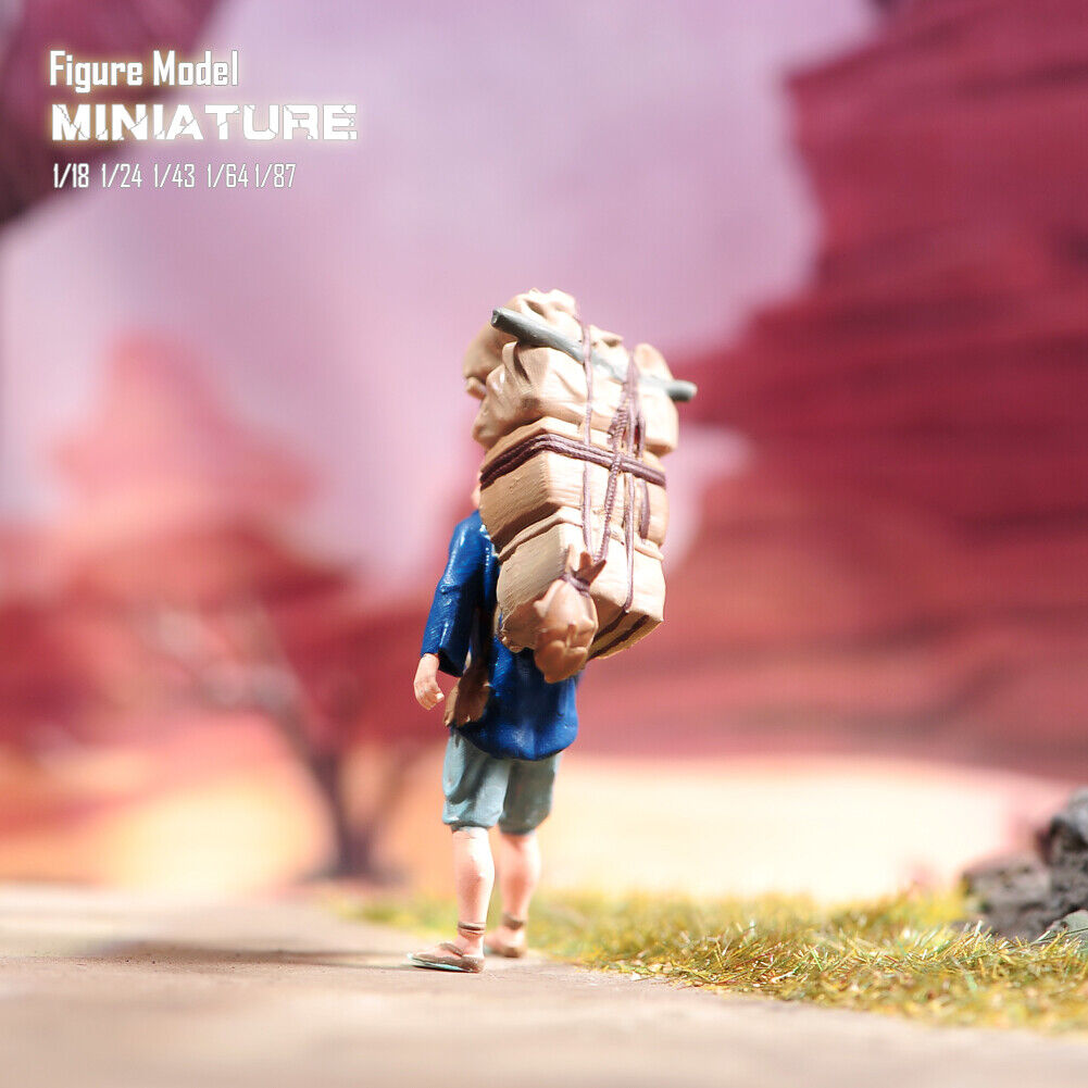 1/64 1/87 1/43 1/24 1/18 Scena Miniature Arrampicata Wild Man Bagaglio Figure Bambola - Foto 33 di 34