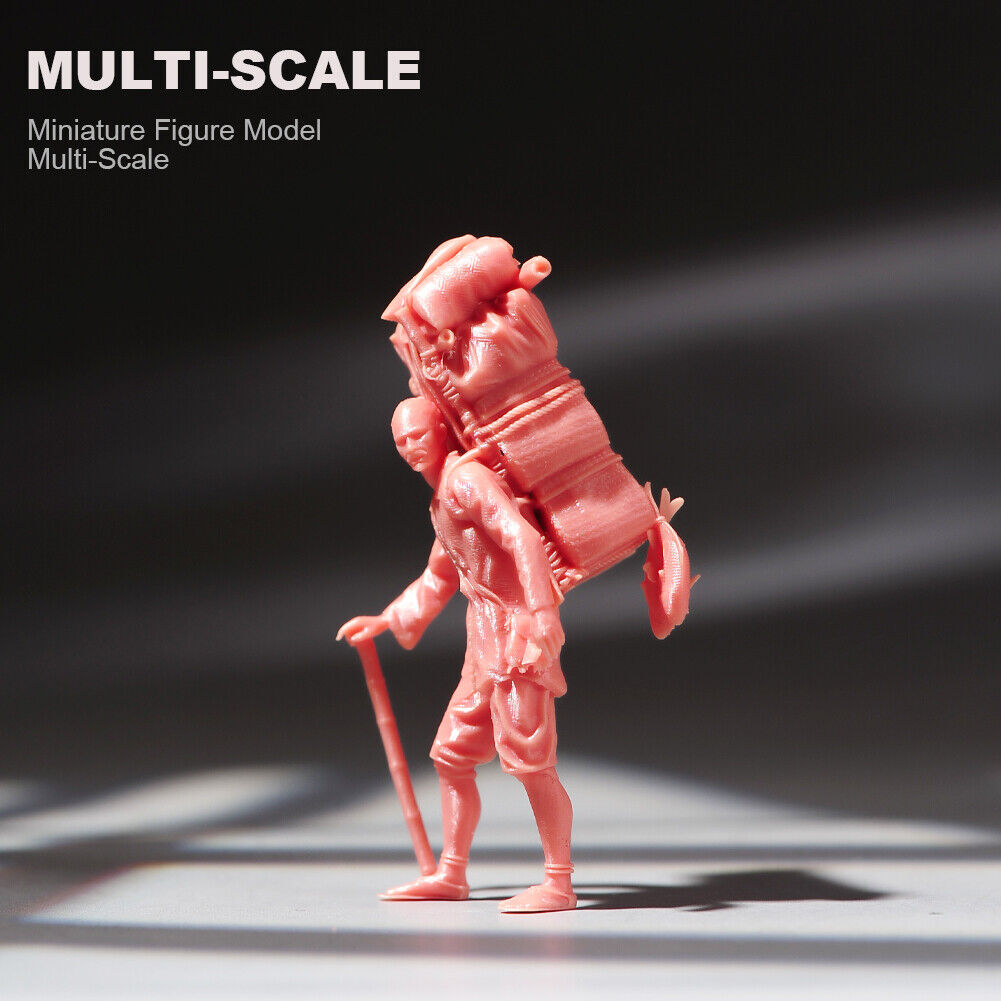 1/64 1/87 1/43 1/24 1/18 Scena Miniature Arrampicata Wild Man Bagaglio Figure Bambola - Foto 27 di 34