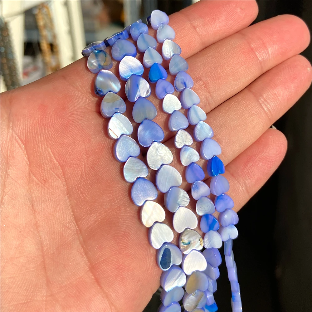 6-12mm Flat Heart Shell Beads Charm Multicolor Natural Loose Spacer Shell Bead - Picture 28 of 50