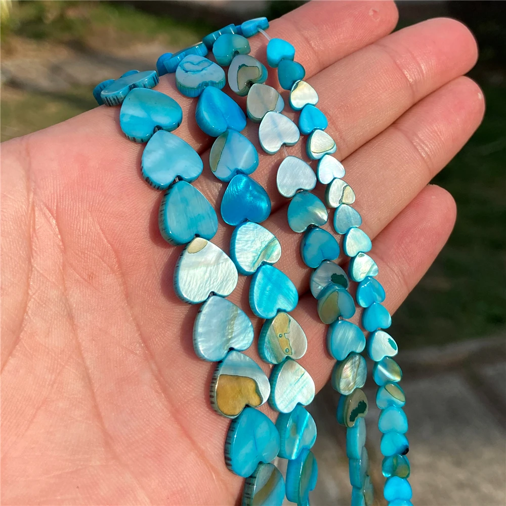6-12mm Flat Heart Shell Beads Charm Multicolor Natural Loose Spacer Shell Bead - Picture 36 of 50