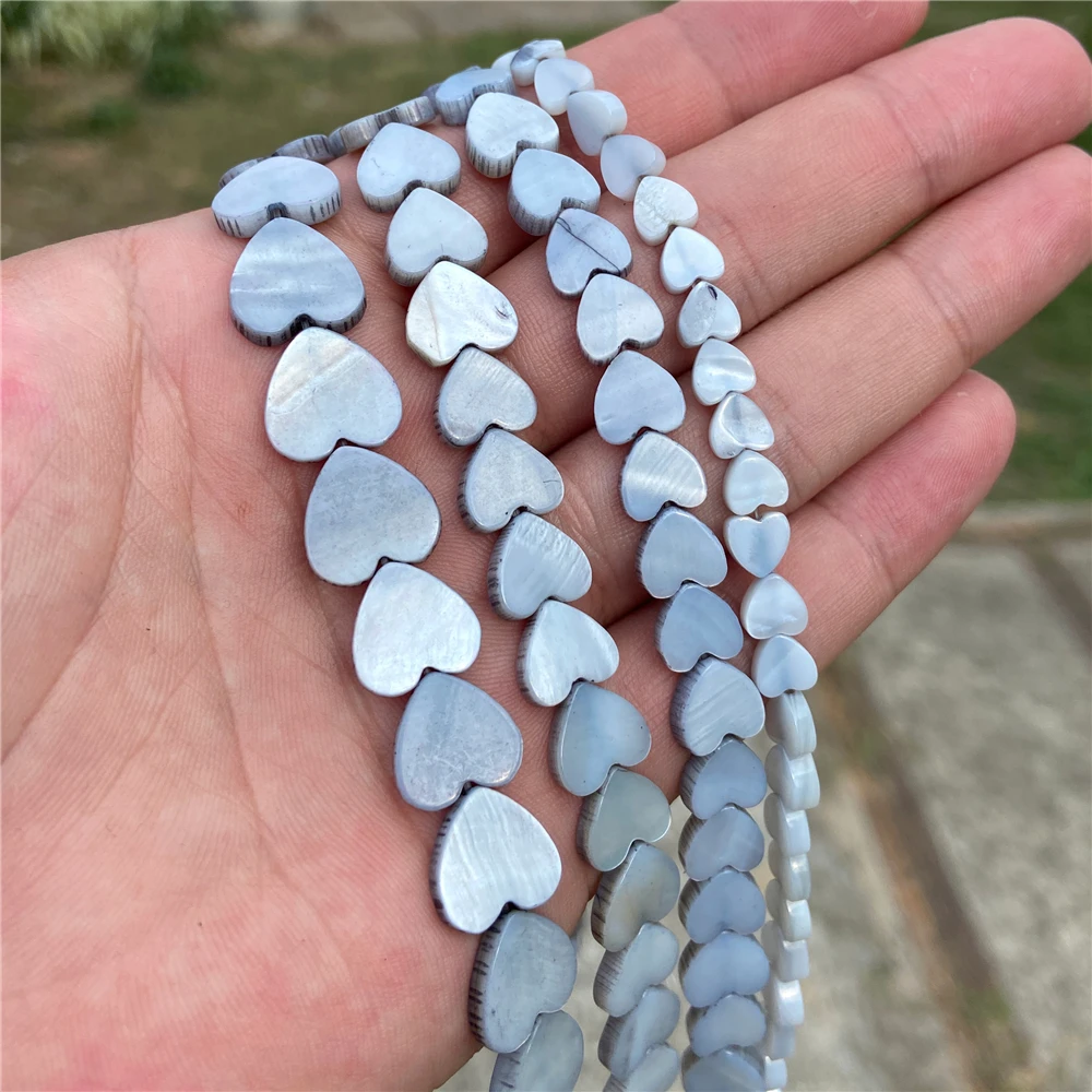 6-12mm Flat Heart Shell Beads Charm Multicolor Natural Loose Spacer Shell Bead - Picture 39 of 50