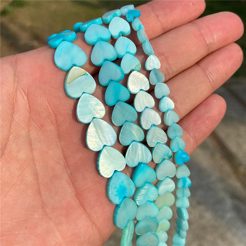 6-12mm Flat Heart Shell Beads Charm Multicolor Natural Loose Spacer Shell Bead - Picture 41 of 50