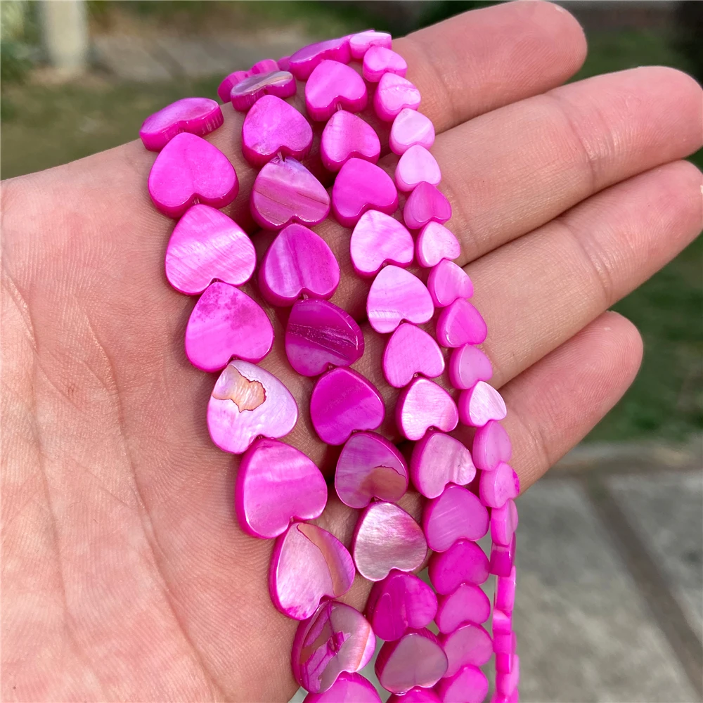 6-12mm Flat Heart Shell Beads Charm Multicolor Natural Loose Spacer Shell Bead - Picture 42 of 50