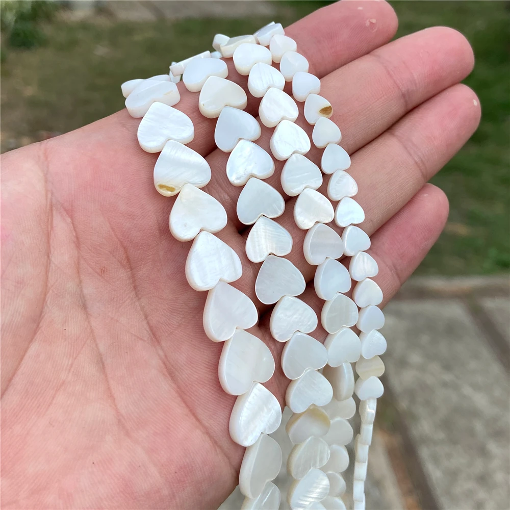 6-12mm Flat Heart Shell Beads Charm Multicolor Natural Loose Spacer Shell Bead - Picture 44 of 50