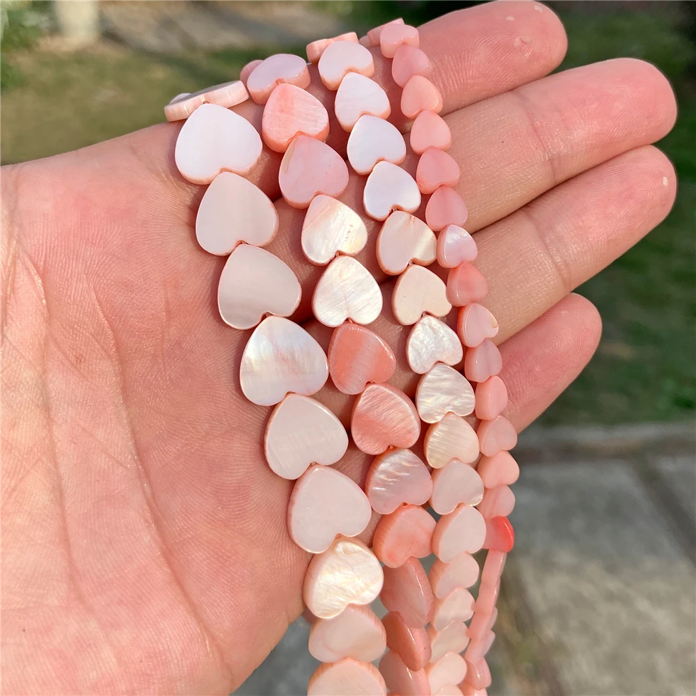 6-12mm Flat Heart Shell Beads Charm Multicolor Natural Loose Spacer Shell Bead - Picture 45 of 50