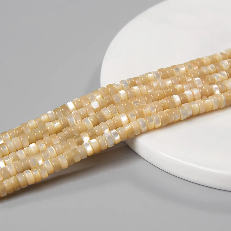 Fashion 2x4mm Small Natural Flat Shell Round Tube Beads Loose Spacer Pearl Beads - Picture 27 of 68