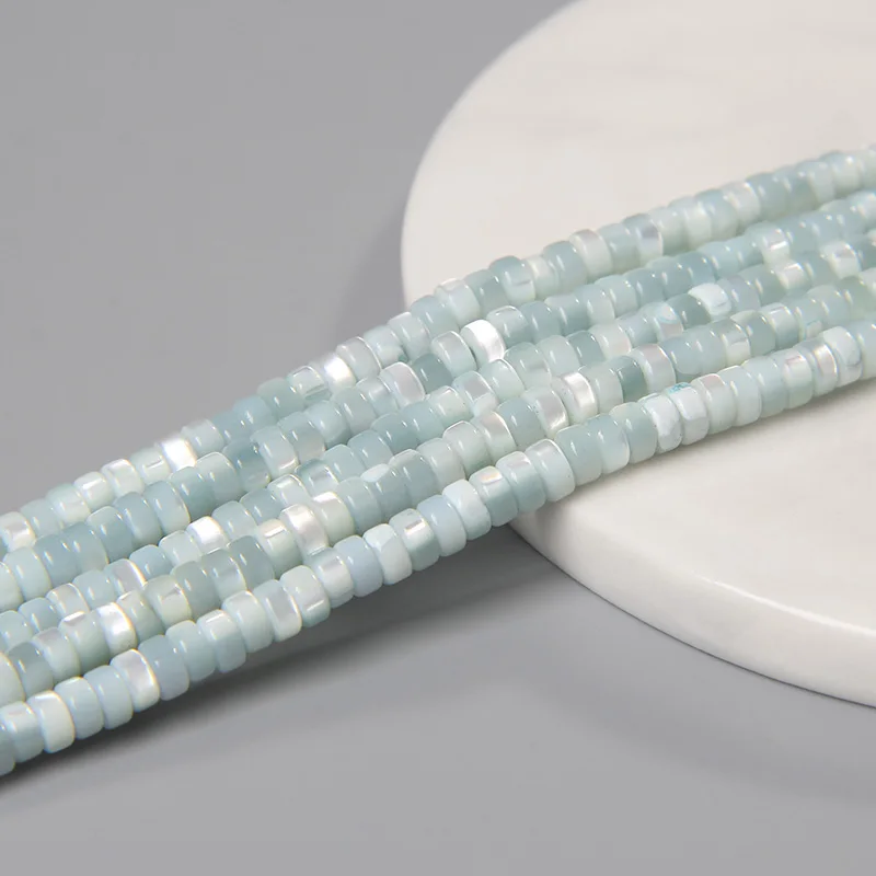 Fashion 2x4mm Small Natural Flat Shell Round Tube Beads Loose Spacer Pearl Beads - Picture 29 of 68