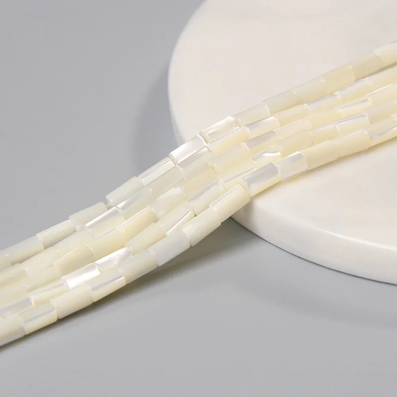 Fashion 2x4mm Small Natural Flat Shell Round Tube Beads Loose Spacer Pearl Beads - Picture 30 of 68